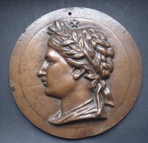 Plaque 153 medaille en - /,