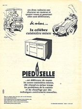 PUBLICITE ADVERTISING 025  1956  PIEDSELLE  chaudière mixte  GITT &  DU PEUTY