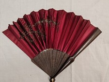 Éventail Ancien Bois Exotique