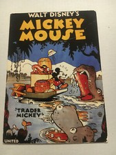 CARTE POSTALE CP DISNEY MICKEY MOUSE PLUTO BATEAU CROCODILE NUGERON BD 33