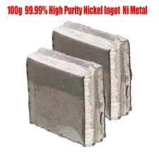 1pcs Pièce de Rechange 100g 99.9% High-Purity Nickel Lingot Feuille Pure Métal