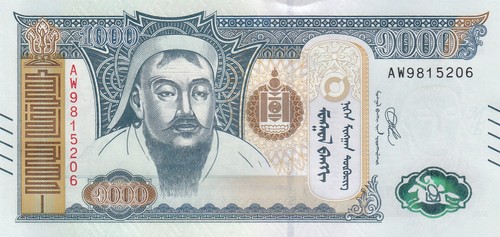 Mongolie 1000 tugrik - mongolie,