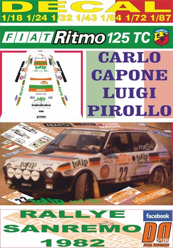 Decal fiat ritmo - 125, tc