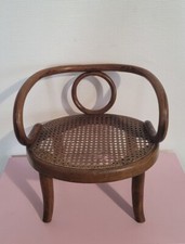 Rare Ancien Fauteuil Enfant Style Le Corbusier Début du Siècle Chaise Bois