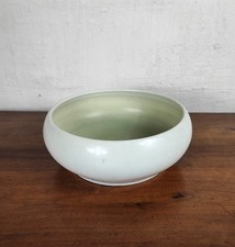 magnifique cache pot en céramique blanc vert rond déco pour plante et fleur