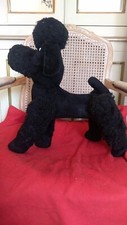 peluche ancienne caniche noir
