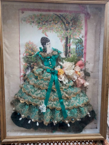 Ancien tableau vitrine mode - ancien,