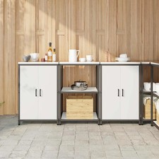 Ensemble de rangement cuisine avec étagère avec stockage Acier Meuble vidaXL vid