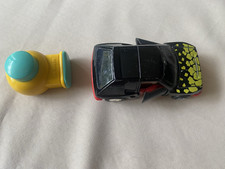 VINTAGE MAJORETTE TURBOOM PEUGEOT 205 NOIRE & SON LANCEUR (SANS AMORCES)