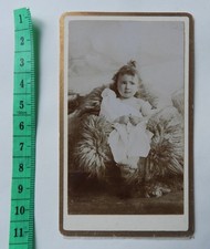Photo ancienne CDV : Portrait d'une petite fille - fin 19ème