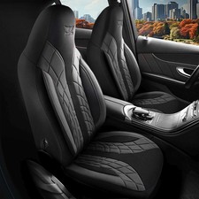 Housses De Siège Auto Compatibles Avec Renault Twingo En Gris Noir 1100P053