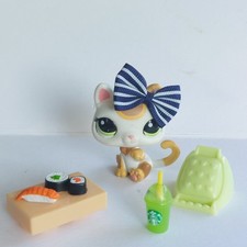Littlest Pet Shop Authentic #2108 White Orange Tokyo Blythe Kitten Cat LPS
