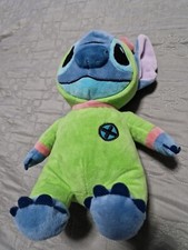 Peluche Doudou Disney Stitch Déguisement Vert 30 Cm