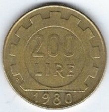 Pièce 200 Lire 1980 –