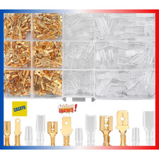 480 Cosses Électriques à Sertir + Manches Isolées Auto Moto Voiture