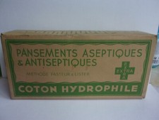 Ancienne Boîte Coton Hydrophile Méthode PASTEUR & LISTER Vintage Collection
