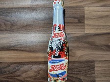 Plaque enseigne métal émaillé bouteille porcelaine Pepsi Cola taille 10" x 3"...