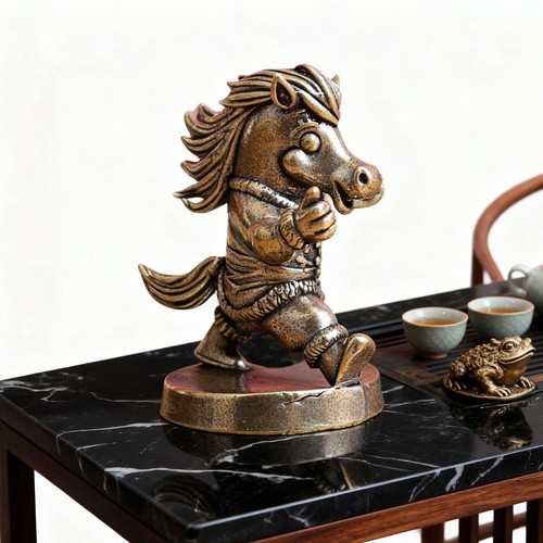 Statuette cheval laiton - de,
