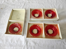 Lot 5 Bobèches rouge
