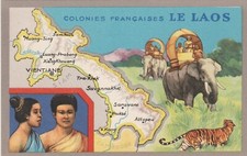 Image chromo CIRAGE LION NOIR / PUBLICITE / Colonies Francaises LE LAOS