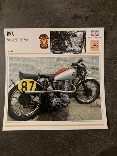 Carte fiche moto collection - moto,
