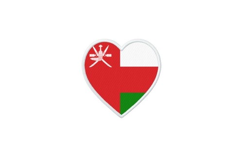 Oman heart flag - heart, heat