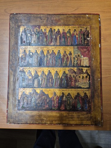 Tableau ancien icone russe - tableau,
