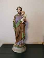 statue Religieuse Sculpture Saint Joseph et L'enfant Jésus Christ