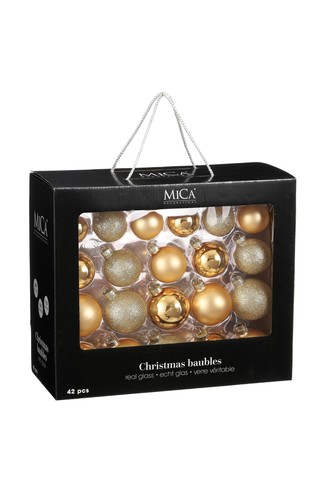 Mica decorations set boules - decorations,