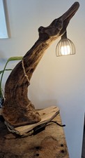 Lampe Bois Flotté, Artisanale, Pièce Unique