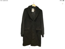 Très Beau Manteau Laine Cachemire Noir Moschino 48 Tbe Authentique 