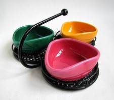 Plateau Trèfle Mathieu Mategot Métal Perforé Céramique Lunetta Vallauris Couleur