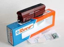 ROCO HO 46244 WAGON TOMBEREAU DECHARGEMENT LATERAL BALLAST TREMIE MINERALIER RAG