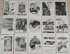 50 publicités De Presse Papier 1932 Garage Auto Voiture 38x28 cm Automobilia Oil