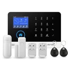 Kit système d'alarme vidéo GSM 4G + WiFi compatible avec Alexa et Google