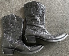 Gianni Barbato 44 45 46 de Luxe Vintage Bottes de Cowboy Lude Bottes Coton Fin