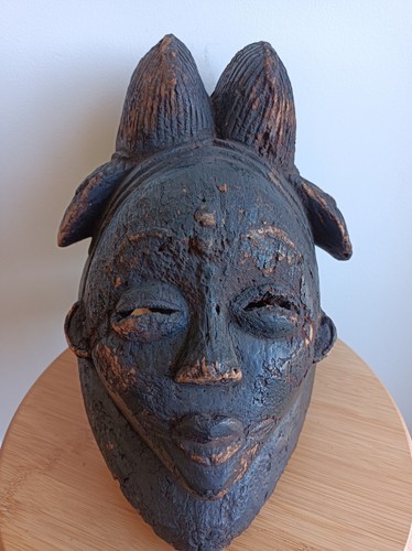 Masque noir punu gabon - punu,, belle