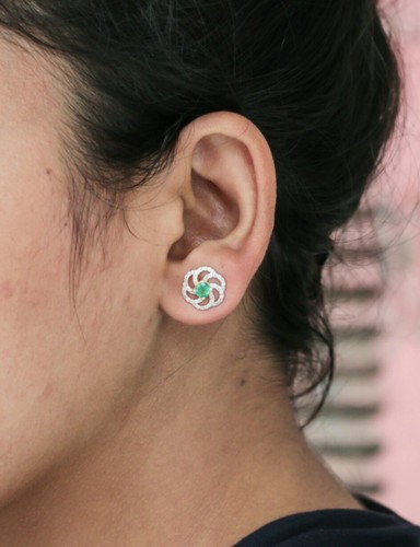 émeraude boucles oreilles - Émeraude,