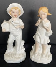 ANCIENNES STATUETTES EN BISCUIT JEUNES ENFANTS SUJET FIGURINE/5254V0