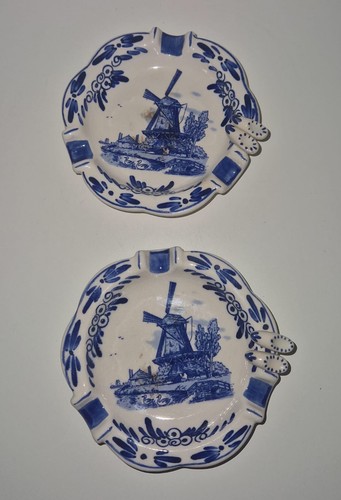 Paire cendriers delft blue - paire,