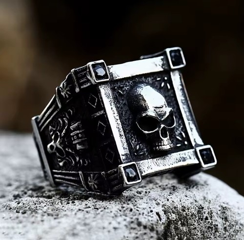 Bague chevaliere biker - bague,