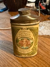 Ancienne boîte publicitaire Talc Colgates Dactylis NEW YORK