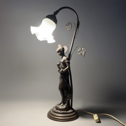 Lampe table sculpture femme - table,