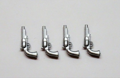 Revolver pistolet argent - revolver,