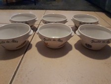 LOT DE 6 BOLS FRUITS DE MER -