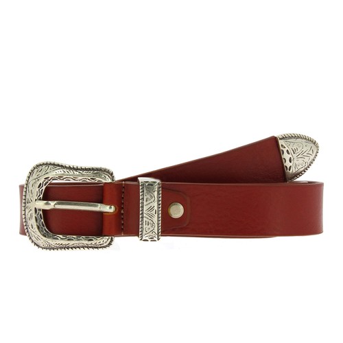 Femme ceinture cuir marron - en,