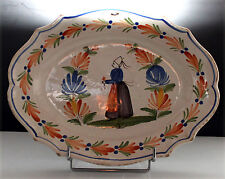 QUIMPER, Plat de forme ovale.