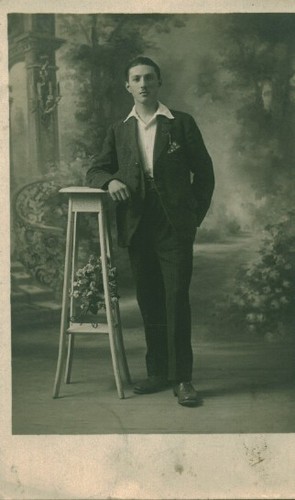 Carte photo ancienne - , pause