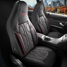 Car Seat Covers Convient pour Lmc Caravane en Noir Gris Foncé Rouge 1098P