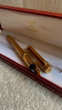Cartier - Must de Cartier Vendôme plaqué or - plume or 18 carats - Stylo à plume